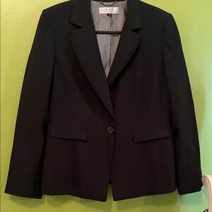 Tahari Black Pinstriped Blazer